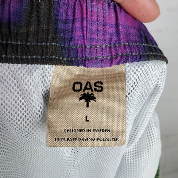OAS Swim Trunks Mens L Toxicado Swim Shorts Beach Travel Vacation Fast Dry - Picture 9 of 12